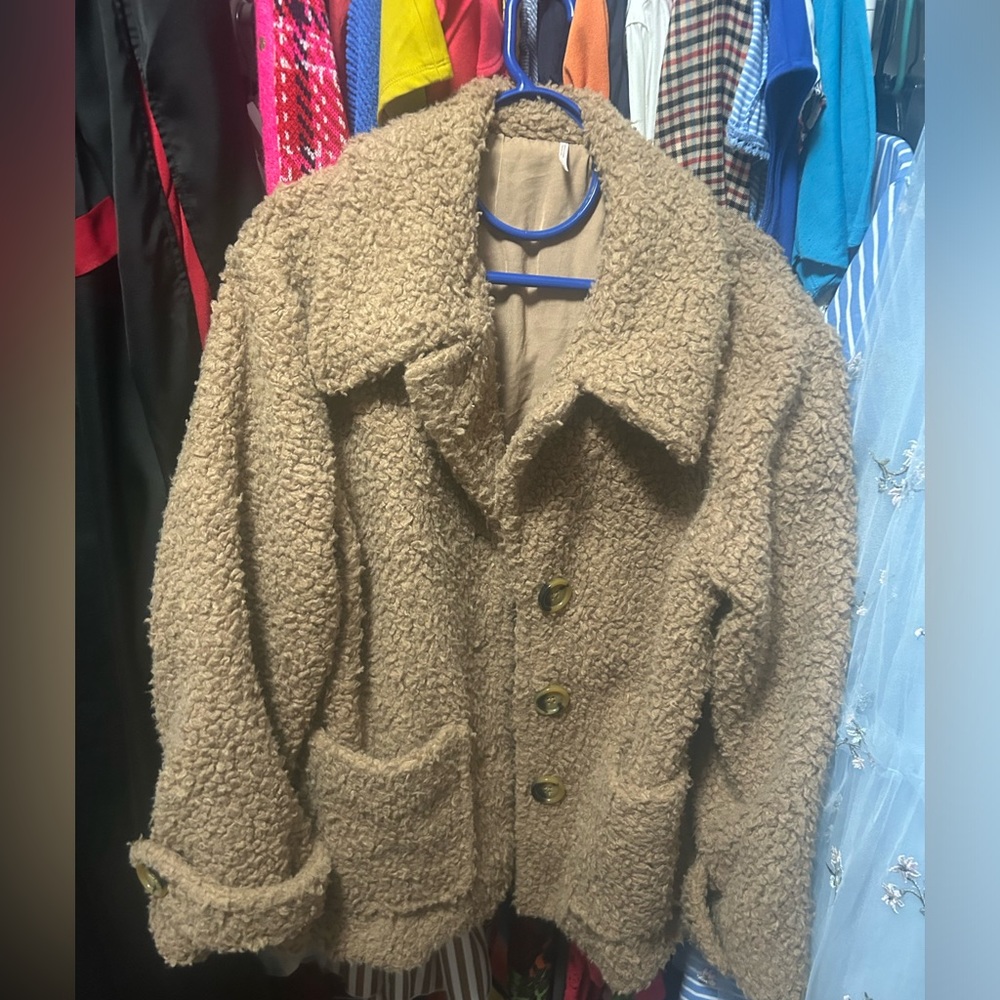 Free People Teddy Peacoat
